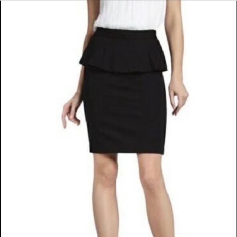 Alice + Olivia Natasha Black Peplum Skirt